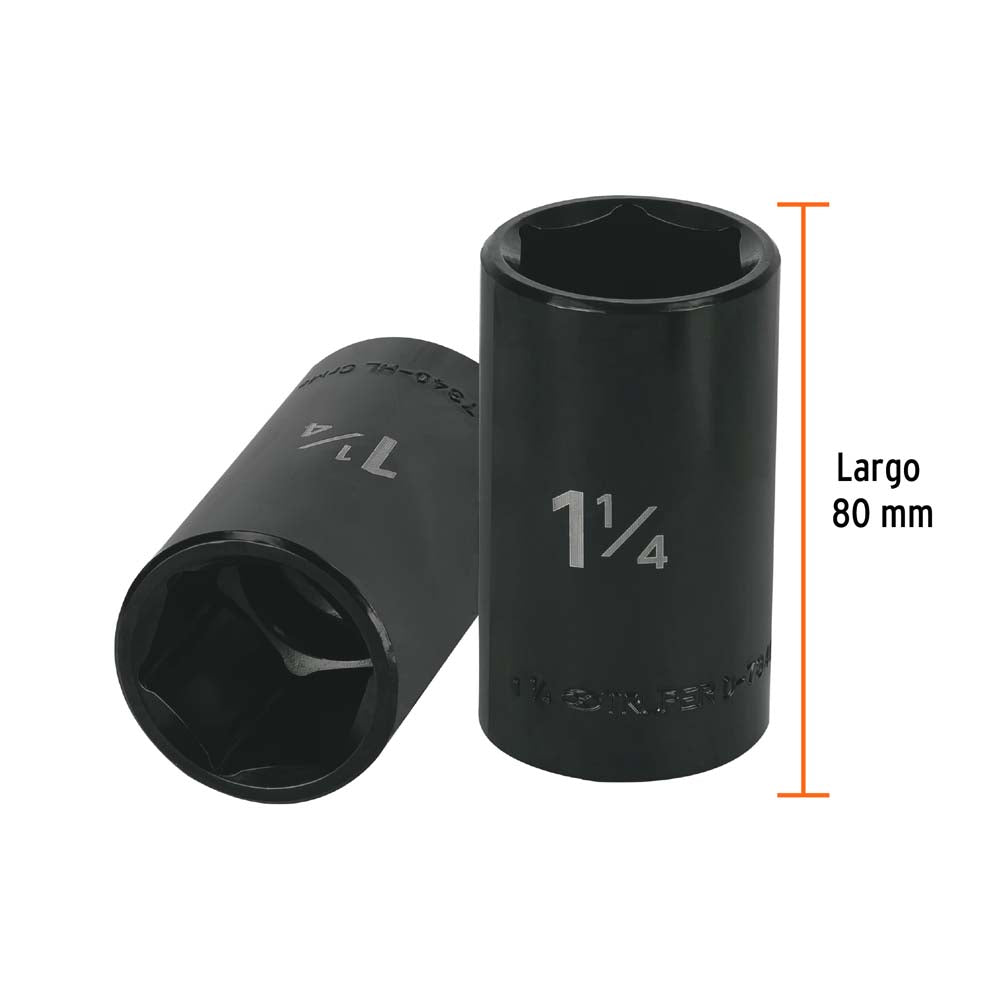 DADO DE IMPACTO 6 PUNTAS CUADRO 1/2" DE 1-1/4" TRUPER