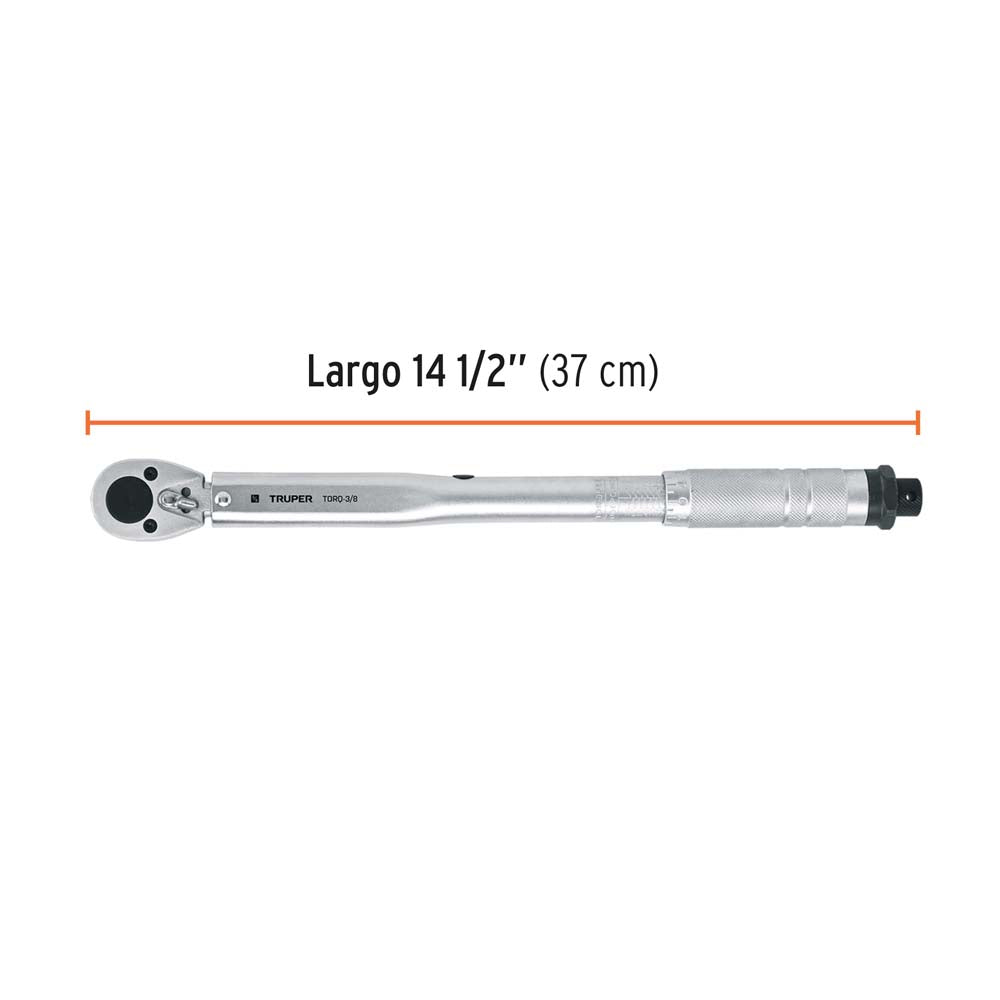 TORQUIMETRO TRUENO 2 LECTURAS P/DADO 3/8" RANGO 5-80LB-FT (7-108NM) INCREMENTO DUAL 1LB-FT TORQ-3/8 13567