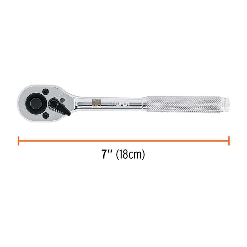 MATRACA LIBERACION RAPIDA CABEZA DE PERA CUADRO 3/8" MCA TRUPER MECANICA