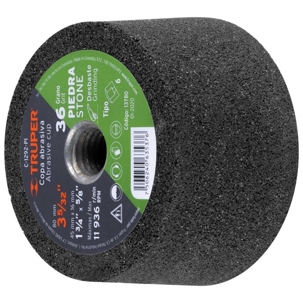 COPA PARA DESBASTE DE PIEDRA 3-5/32 GRANO 36