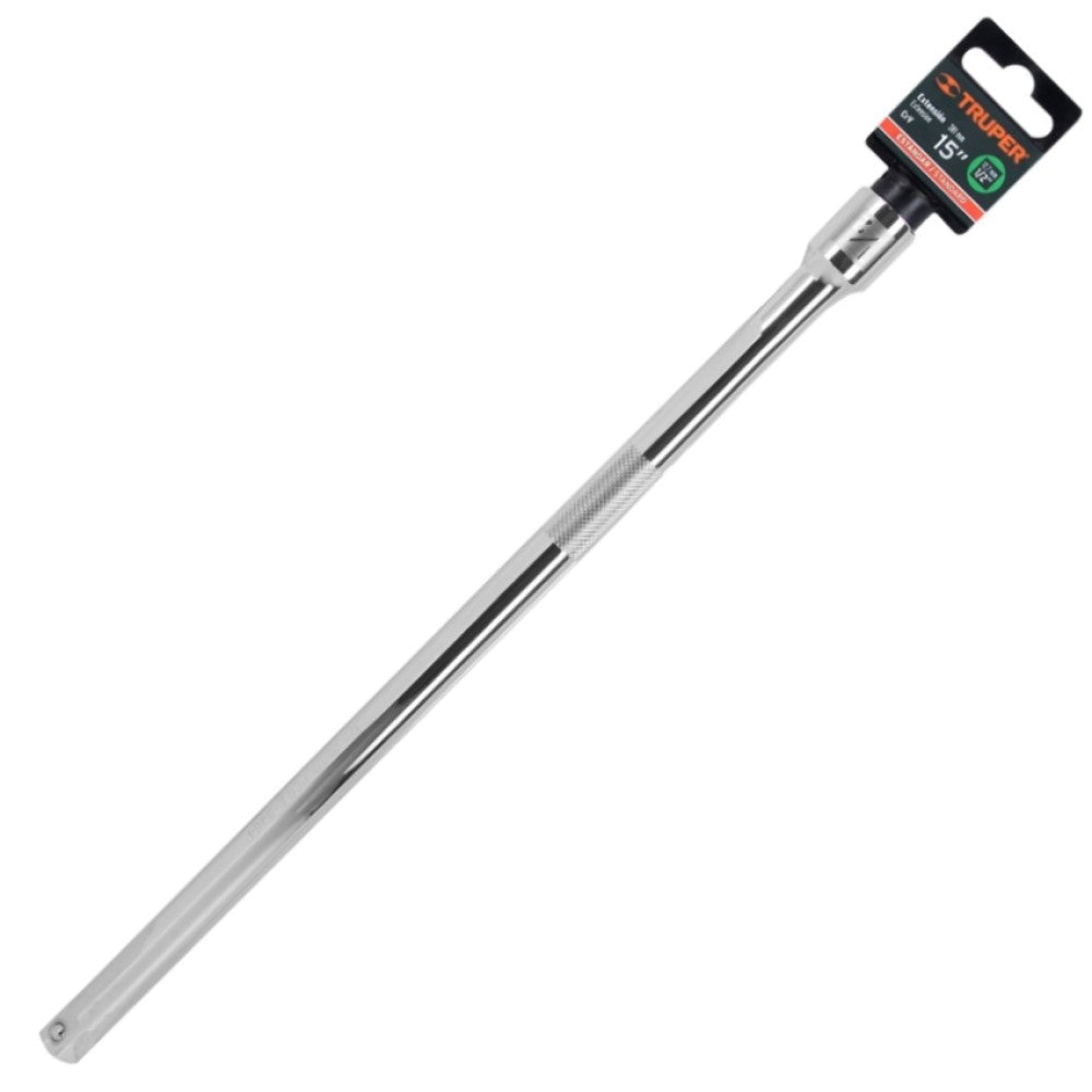 EXTENSIÓN DE 15" PARA MATRACA PARA DADOS CUADRO 1/2" MCA TRUPER HERRAMIENTAS