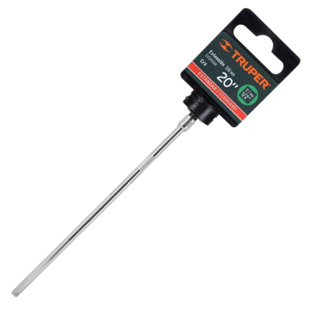 EXTENSIÓN DE 20" PARA MATRACA PARA DADOS CUADRO 1/2" MCA TRUPER HERRAMIENTAS