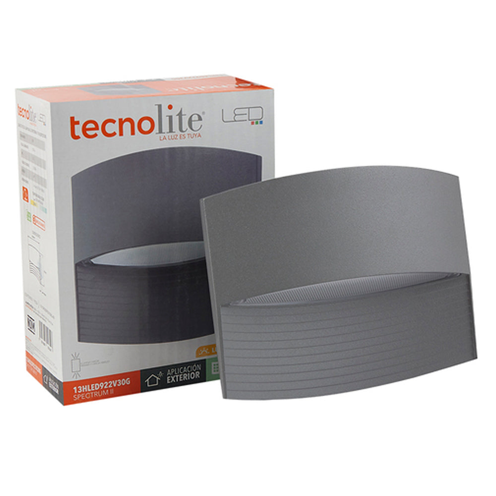 LAMPARA DE EXTERIOR LED SPECTRUM II TECNOLITE PARA SOBREPONER 13W LUZ SUAVE CALIDA