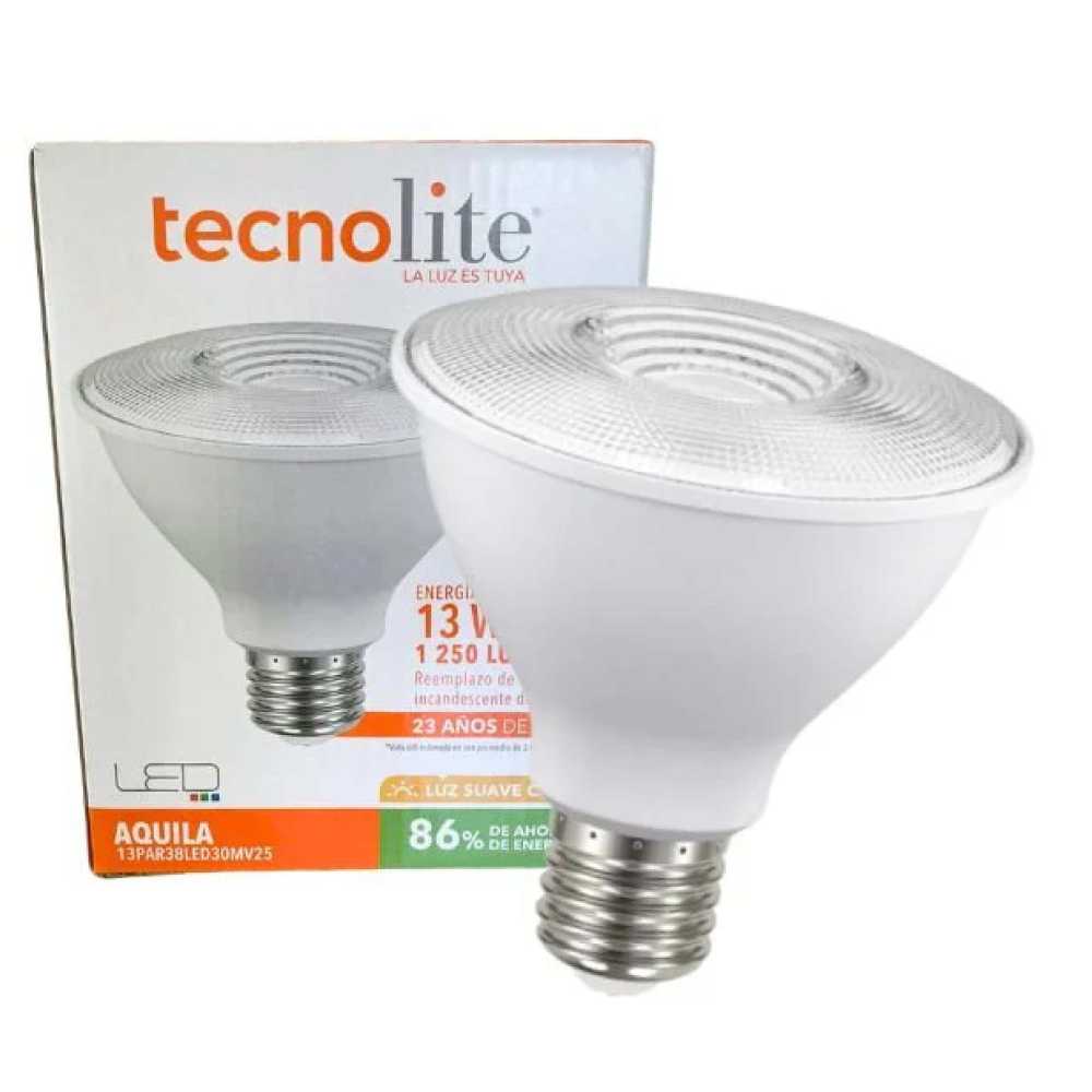 FOCO LED TECNOLITE PAR38 13W LUZ SUAVE CÁLIDA BASE E27