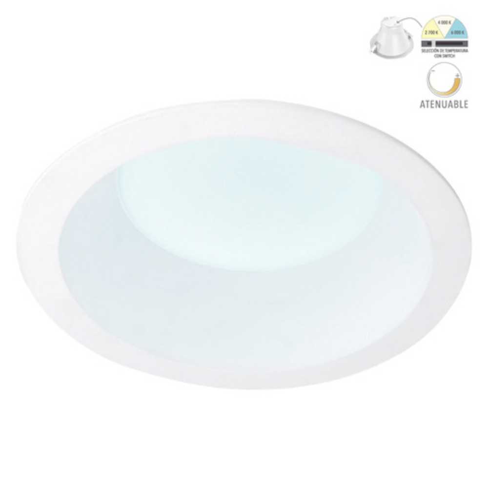 LÁMPARA EMPOTRABLE LED TECNOLITE ATIK II SMART 13W LUZ BLANCA DINÁMICA ATENUABLE COMPATIBLE CON APP MÓVIL Y ASISTENTES DE VOZ