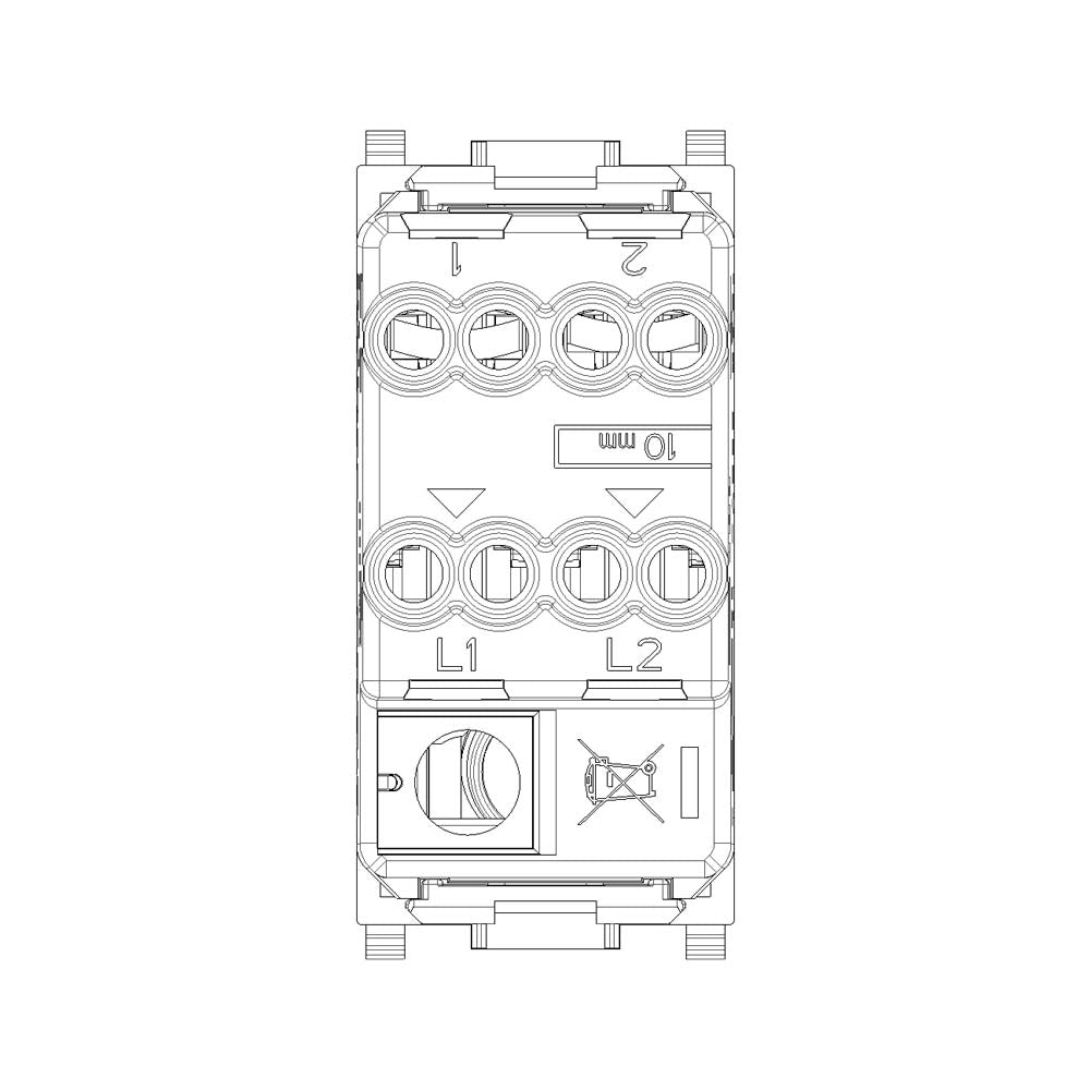 INTERRUPTOR CRUZADO 1P 16AX. 250V. 1 MOD. ILUMINABLE BLANCO PLANA VIMAR