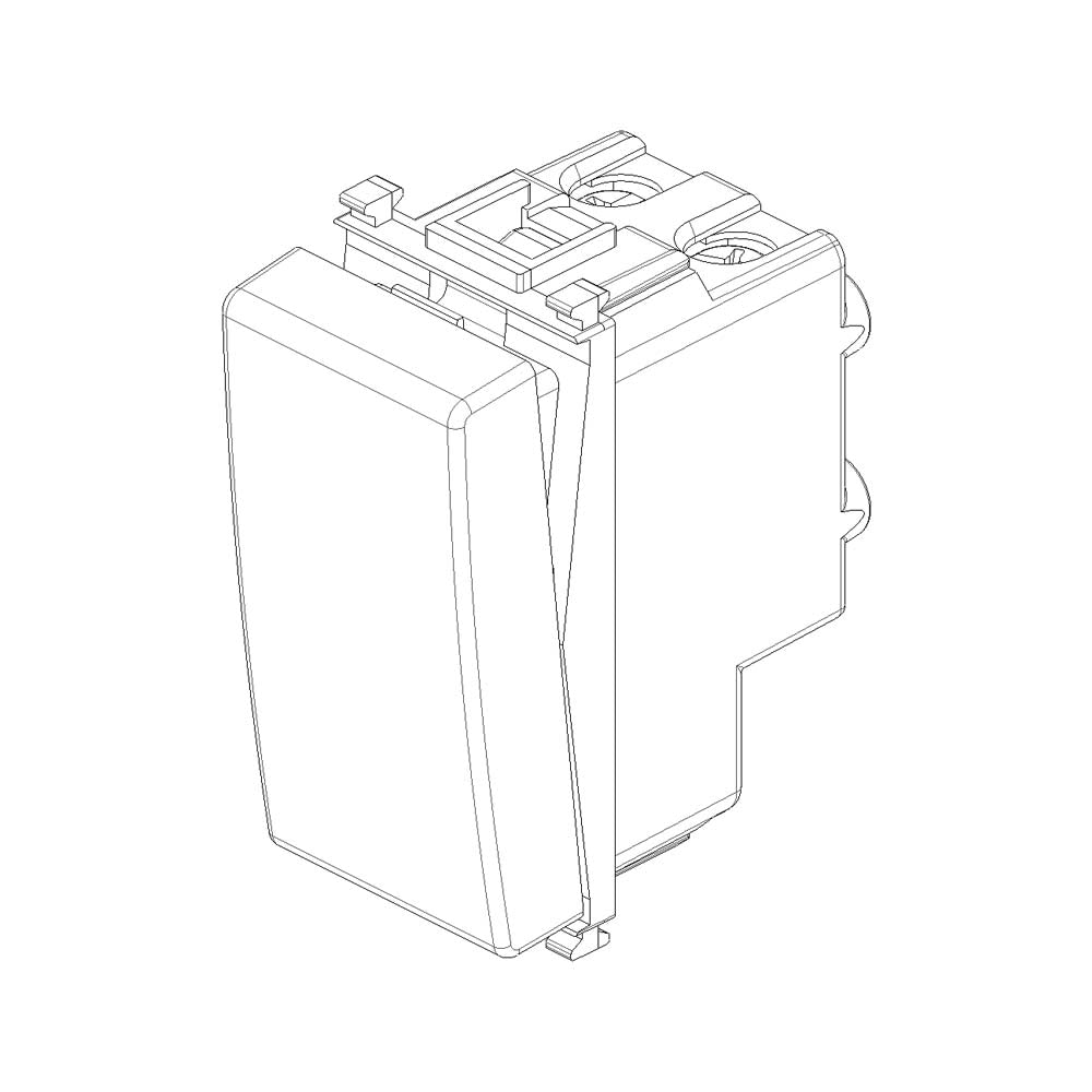INTERRUPTOR CRUZADO 1P 16AX. 250V. 1 MOD. ILUMINABLE BLANCO PLANA VIMAR