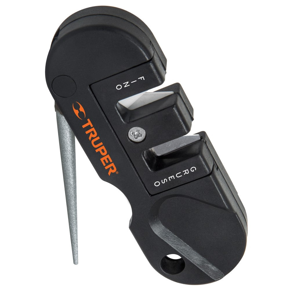 AFILADOR DE CUCHILLOS BOLSILLO 2 NIVELES (GRUESO-FINO) AFI-CUM 14016 TRUPER