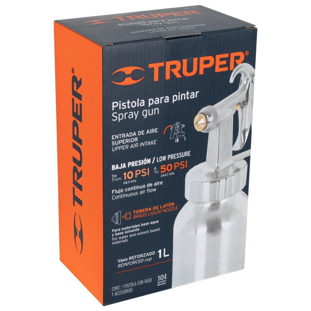 PISTOLA PARA PINTAR BAJA PRESION PULIDA ENTRADA SUPERIOR