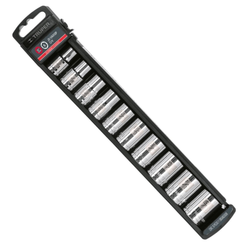 JUEGO DADOS CUADRO 1/2" 10 PZAS MCA TRUPER