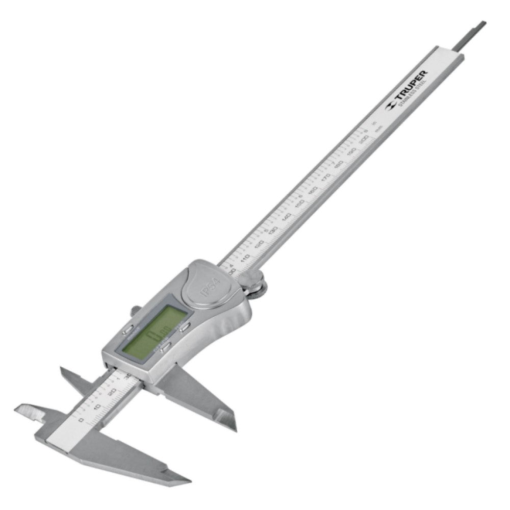 CALIBRADOR VERNIER DIGITAL TOLERANCIA 0.002"/0.05MM. CAP. MIN. 0.0005"/0.01MM. CAP. MAX. 6"/150MM. CALDI-6MP 14388 TRUPER
