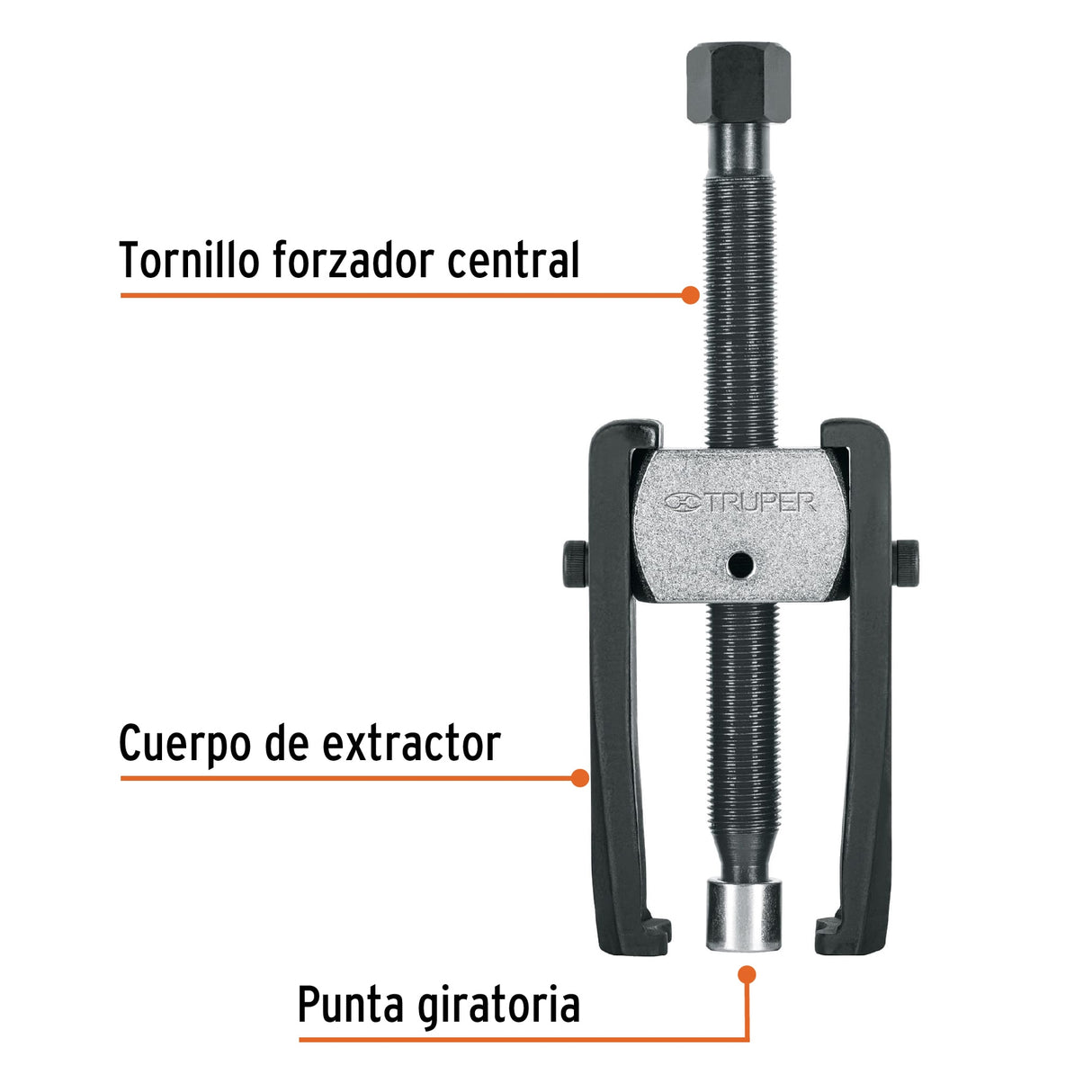 EXTRACTOR DE POLEAS PATA DE CABRA TORN. 3/4" APERT.MAX.45MM. APERT.MIN.32MM. ALCANCE MAX. 70MM. EX-PACA 14501 TRUPER