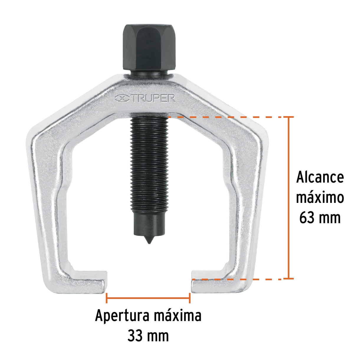 EXTRACTOR PITMAN USO PESADO TORN. 3/4" APERT.MAX. 33MM. ALC.MAX. 63MM. EX-PIT-P 14514 TRUPER