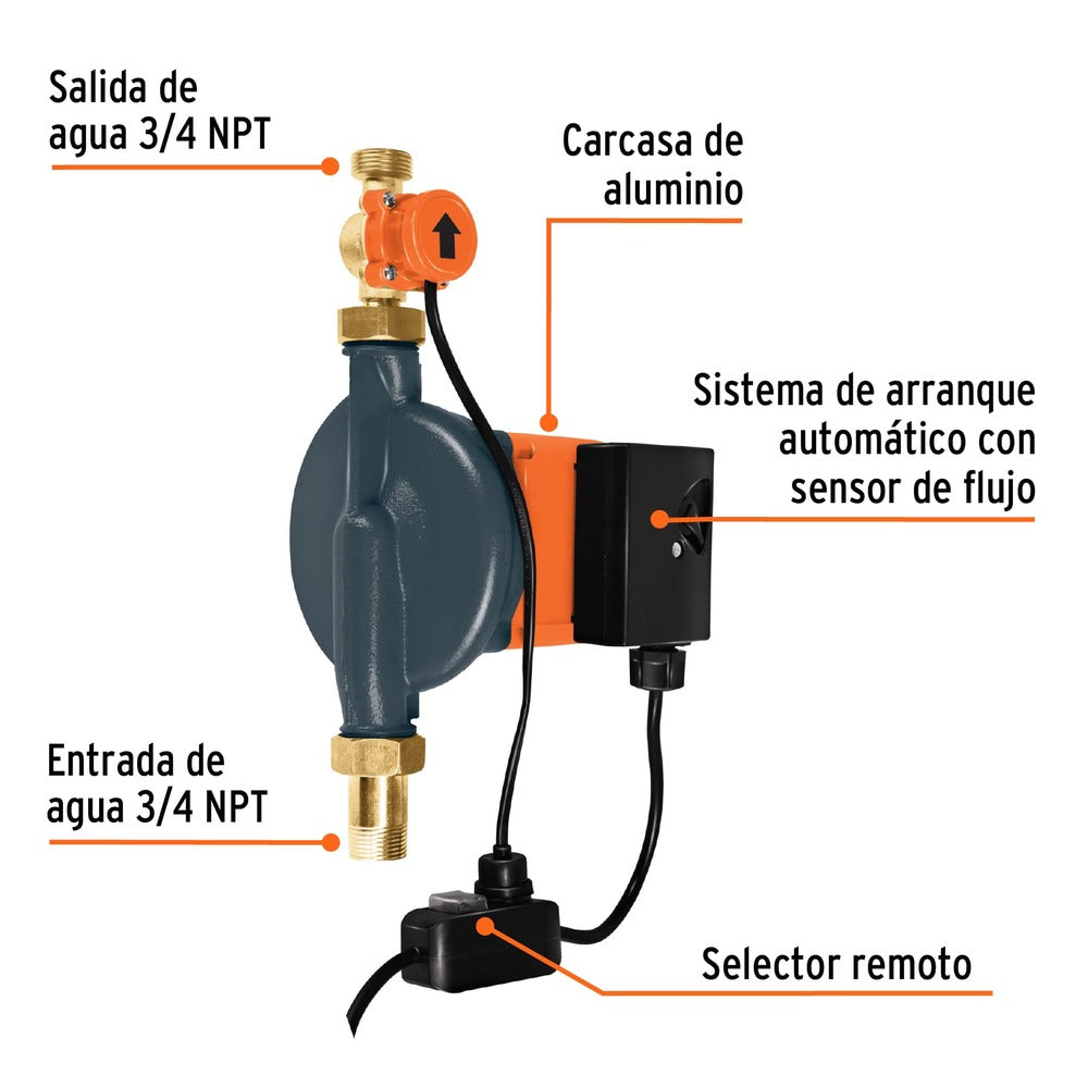 BOMBA DE AGUA CON PRESURIZADOR 1/3 HP TRUPER