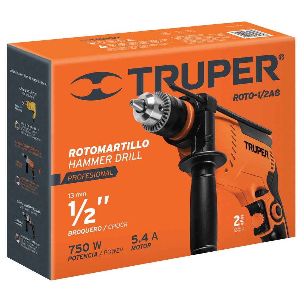 ROTOMARTILLO PROFESIONAL 1/2" 700 W MCA TRUPER