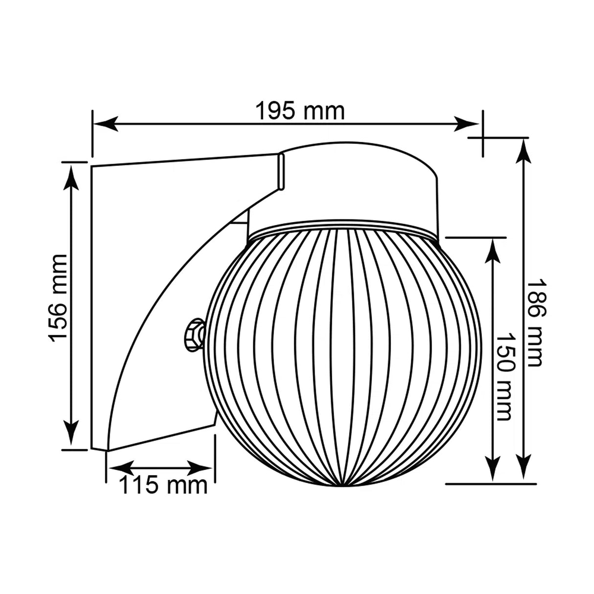 LAMPARA DE EXTERIOR LED PARA SOBREPONER 14 W LUZ DE DIA BASE E27 14GLLED20MV65CF