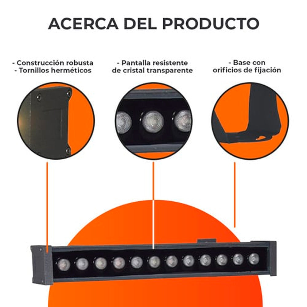 BARRA LED 14.5W100-240V850LM3000-6500K-AZUL TECNOLITE