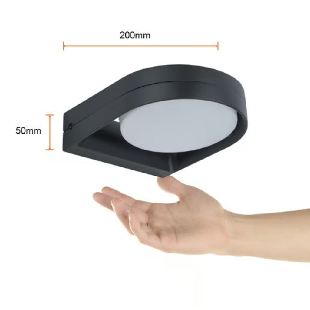 LAMPARA DE PARED ARBOTANTE LED EXTERIOR 14 W LUZ CALIDA BRILLANTE DIRIGIBLE IP54 NO ATENUABLE
