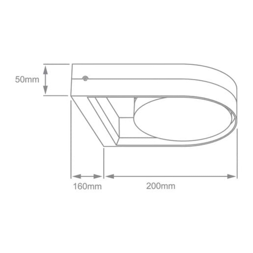 LAMPARA DE PARED ARBOTANTE LED EXTERIOR 14 W LUZ CALIDA BRILLANTE DIRIGIBLE IP54 NO ATENUABLE