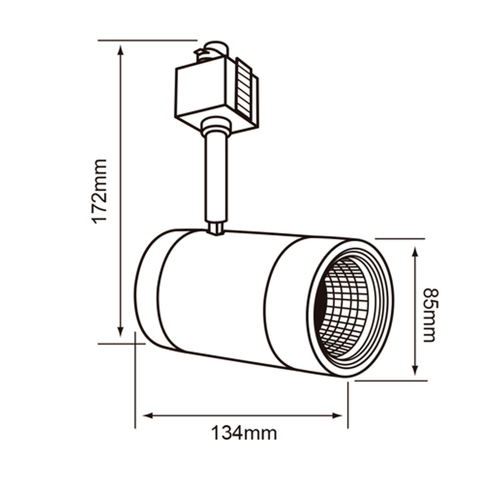 SPOT DE RIEL LED TECNOLITE HALLEY I SMART INTELIGENTE 14W LUZ RGB Y BLANCA ATENUABLE COMPATIBLE CON APP MÓVIL Y ASISTENTES DE VOZ NEGRO