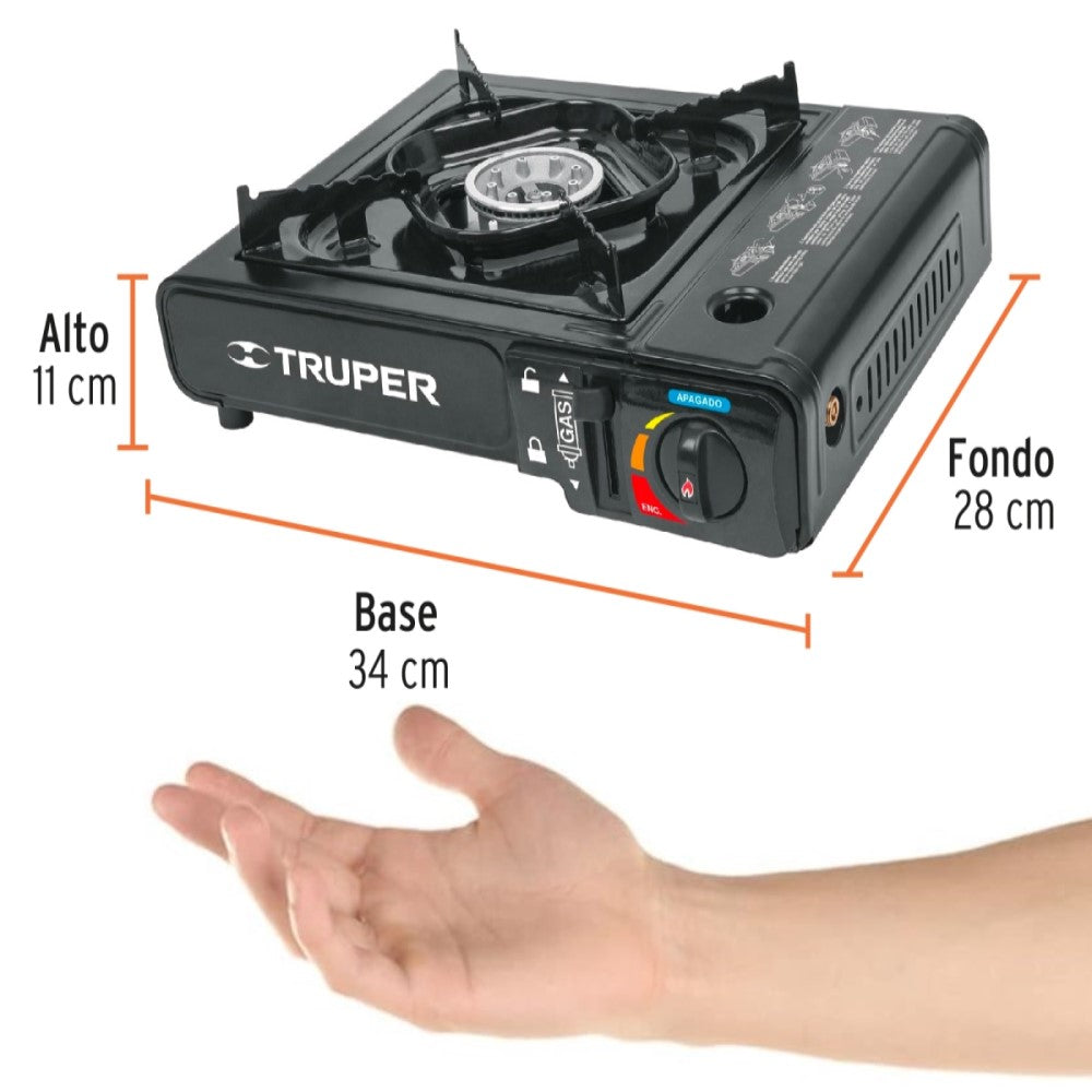 ESTUFILLA PORTATIL ENCENDIDO ELECTRINICO P/LATA 1/4 VUELTA MCA TRUPPER