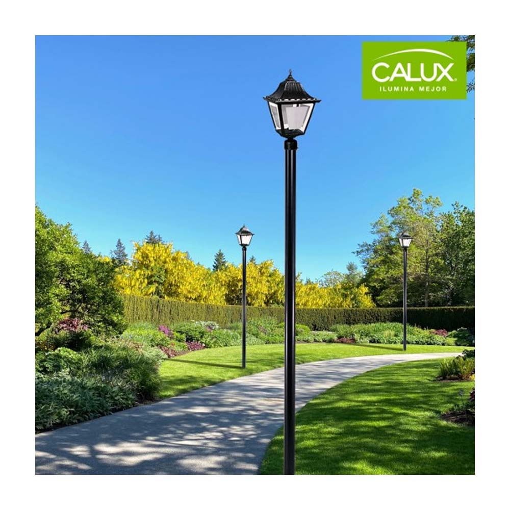 FAROL PUNTA POSTE 60W MAX E26 CHICO NEGRO CALUX