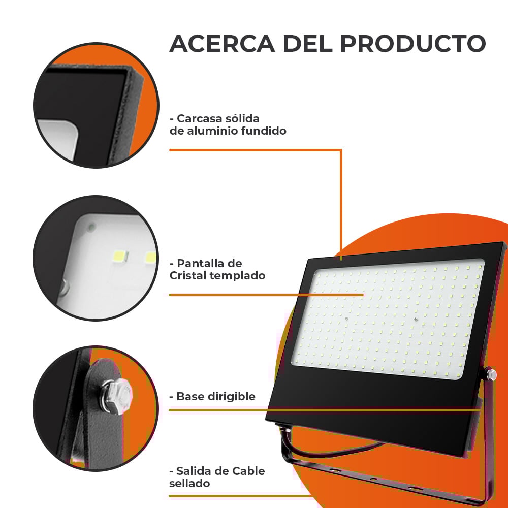 REFLECTOR EXT LED 150W 100-240V 13500LM 3000K NGR***HAE2025***