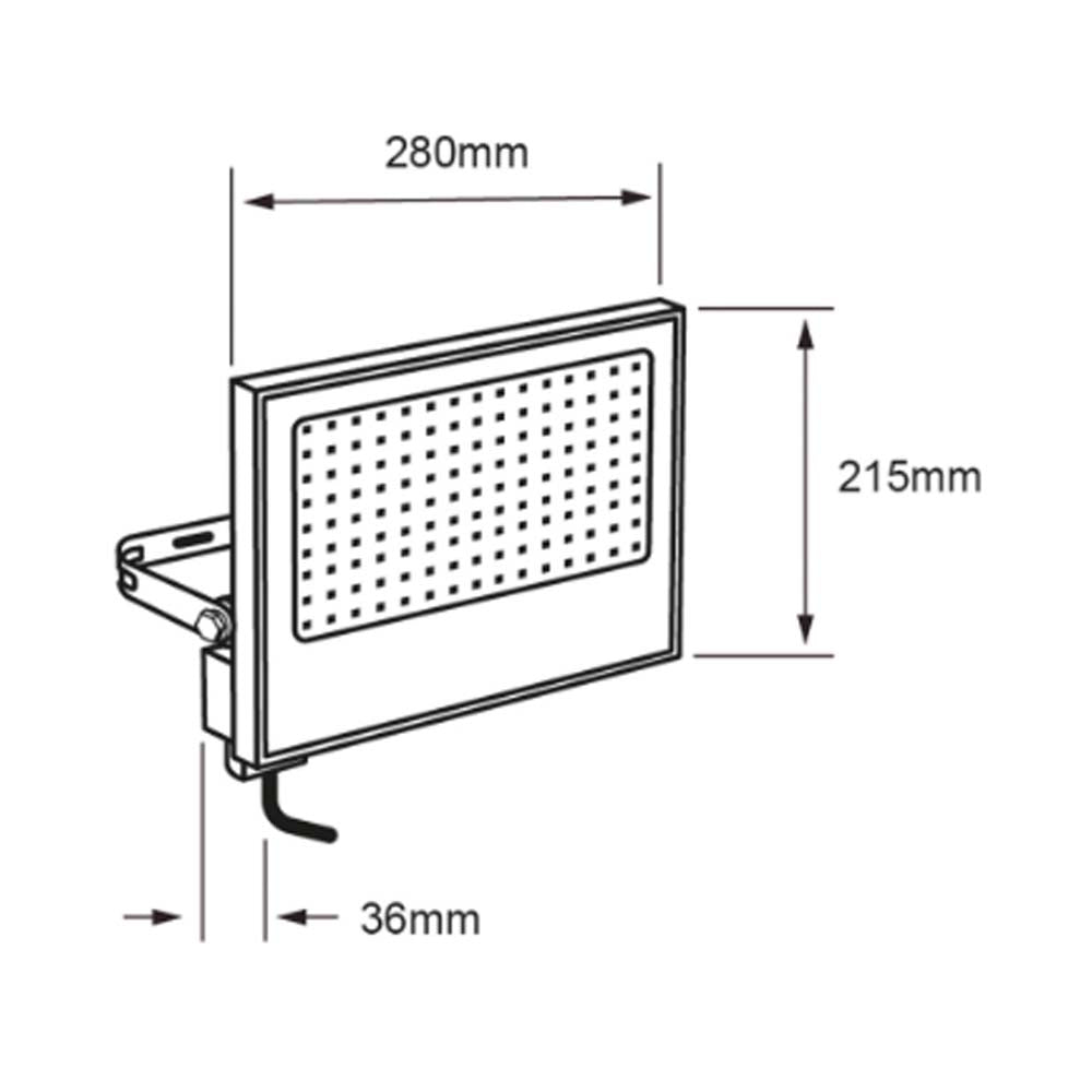 REFLECTOR EXT LED 150W 100-240V 13500LM 6500K NGR***HAE2025***