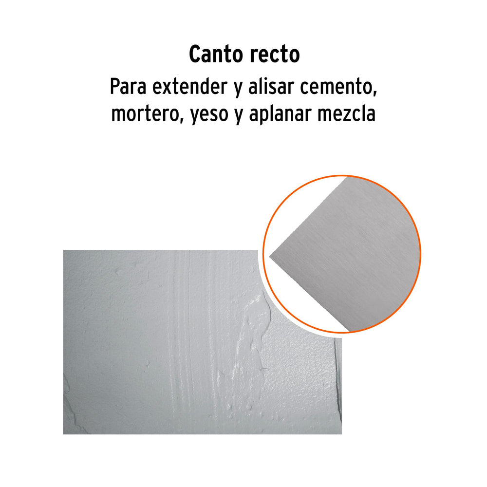 LLANA MANGO PLASTICO CANTO RECTO 6 REMACHES 11" MCA TRUPER CONSTRUCCION