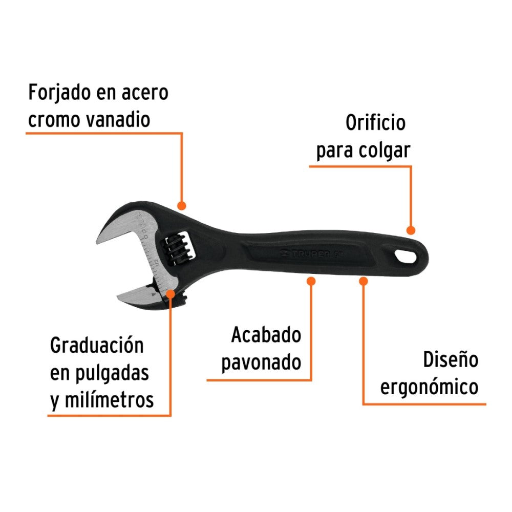 PERICO PROFESIONAL PAVONADO 6" TRUPER EXPERT EN TARJETA MCA TRUPER HERRAMIENTAS