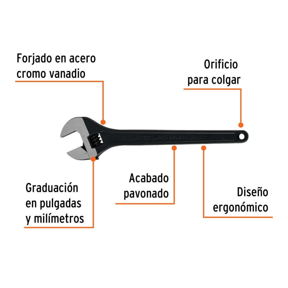 PERICO PROFESIONAL PAVONADO 15" TRUPER EXPERT EN TARJETA MCA TRUPER HERRAMIENTAS