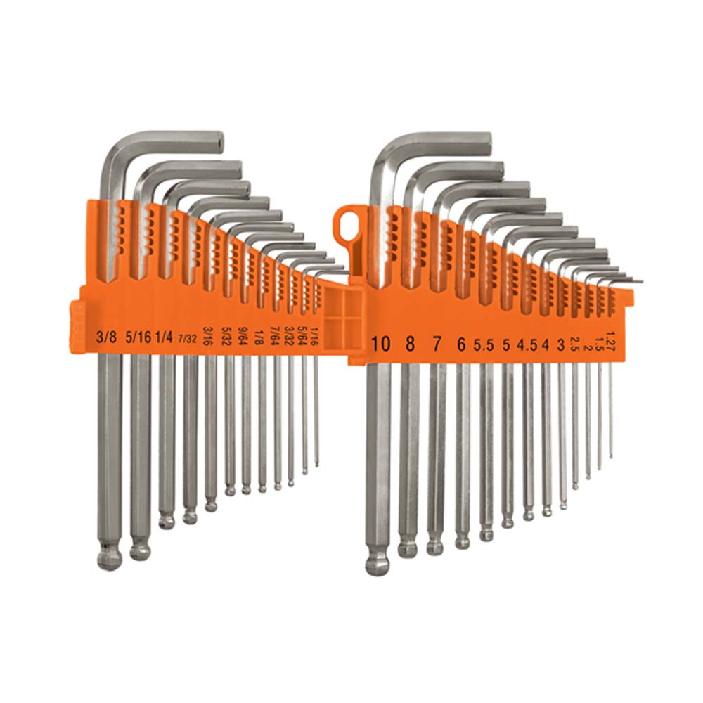 JUEGO DE 25 LLAVES ALLEN STANDARD Y MILIMETRICAS C/ESTUCHE MCA TRUPER