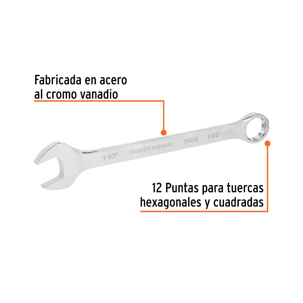 LLAVE COMBINADA EXTRA LARGA 15609 TRUPER MECANICA