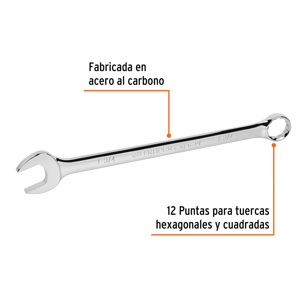 LLAVE COMBINADA EXTRALARGA STD 1 3/4" 496MM. LL-2056 15633 TRUPER