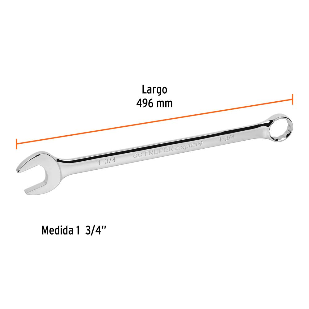 LLAVE COMBINADA EXTRALARGA STD 1 3/4" 496MM. LL-2056 15633 TRUPER