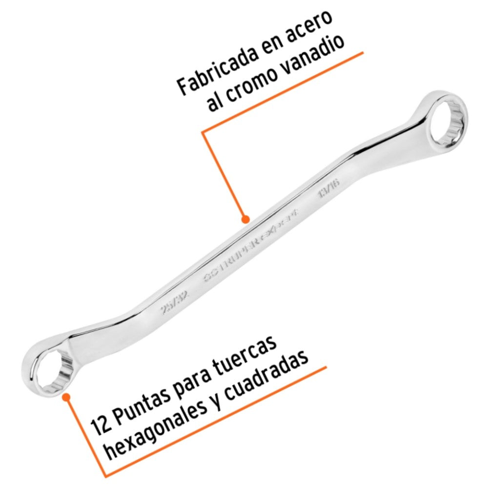 LLAVE ESTRIAS ANGULADA STD 25/32" X 13/16" 291MM. LARGO LL-8183 15755 TRUPER