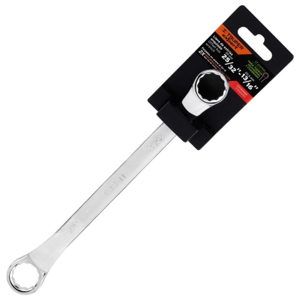 LLAVE ESTRIAS ANGULADA STD 25/32" X 13/16" 291MM. LARGO LL-8183 15755 TRUPER