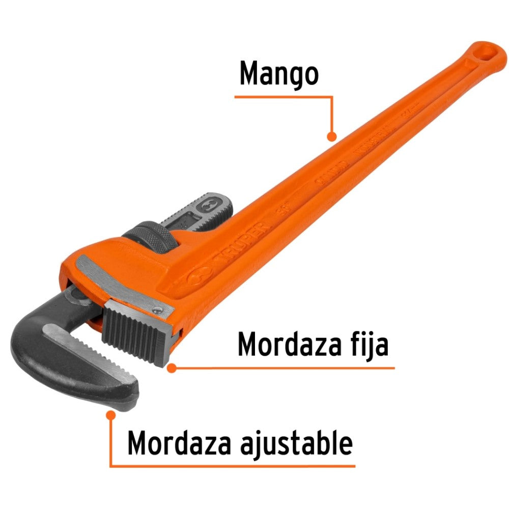 LLAVE STILSON 36" CUERPO ROBUSTO DE HIERRO DUCTIL TRUPER