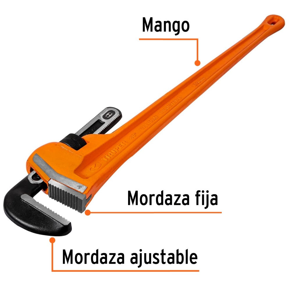 LLAVE STILSON 48" CUERPO ROBUSTO DE HIERRO DUCTIL TRUPER