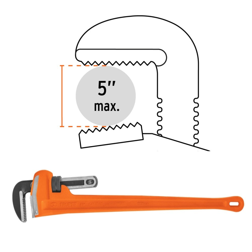 LLAVE STILSON 48" CUERPO ROBUSTO DE HIERRO DUCTIL TRUPER