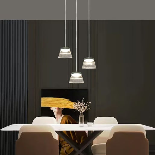 LAMPARA COLGANTE LED ACRILICO 1.5M 15.5W LUZ CALIDA BRILLANTE 3P NO ATENUABLE