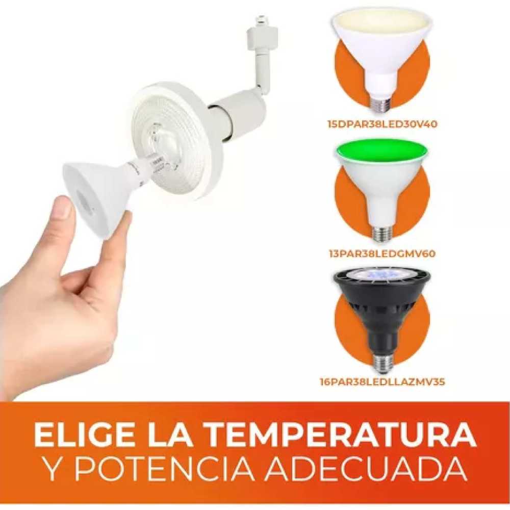 FOCO LED TECNOLITE PAR38 15W ATENUABLE LUZ SUAVE CÁLIDA BASE E27 *** OFRECER 80494 ***