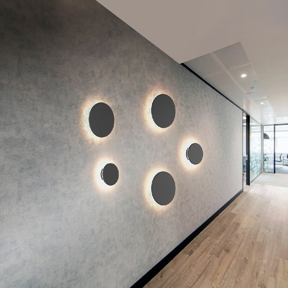 LUMINARIO EXT MURO LED 15W CCT NEGRO