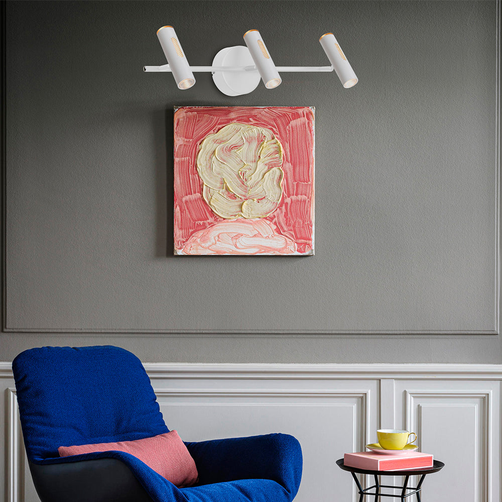 LAMPARA DE PARED ARBOTANTE LED 15W LUZ CALIDA BRILLANTE DIRECTA/INDIRECTA DIRIGIBLE IRC90 NO ATENUABLE BCO