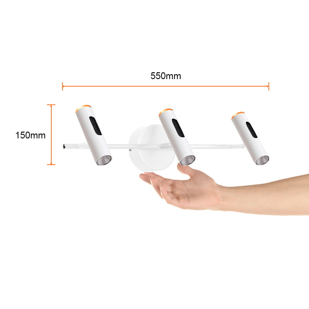 LAMPARA DE PARED ARBOTANTE LED 15W LUZ CALIDA BRILLANTE DIRECTA/INDIRECTA DIRIGIBLE IRC90 NO ATENUABLE BCO