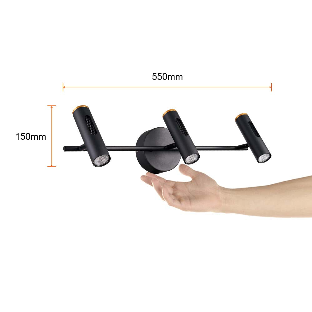 LAMPARA DE PARED ARBOTANTE LED 15W LUZ CALIDA BRILLANTE DIRECTA/INDIRECTA DIRIGIBLE IRC90 NO ATENUABLE NGO