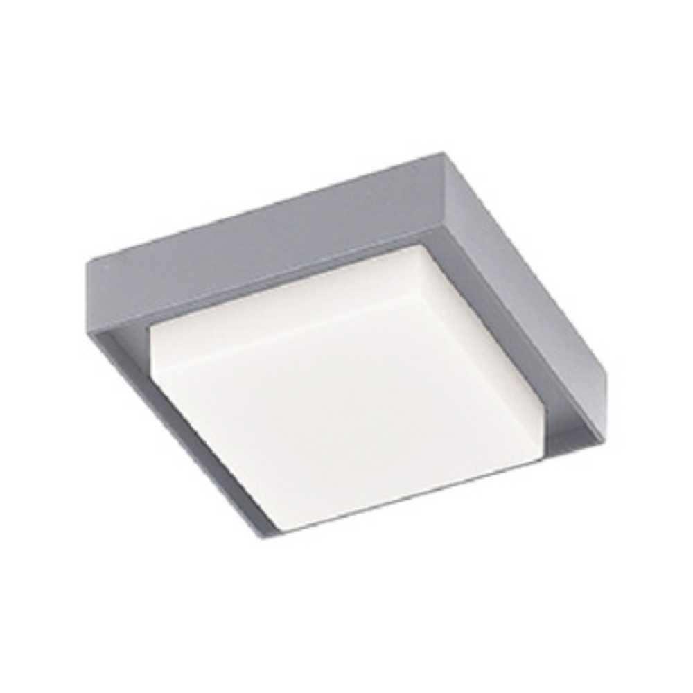 PLAFON CUADRO LED SOBREP. TECHO 15W/127V. 3000K A PBA. VAPOR ALUM. GRIS OKAB I