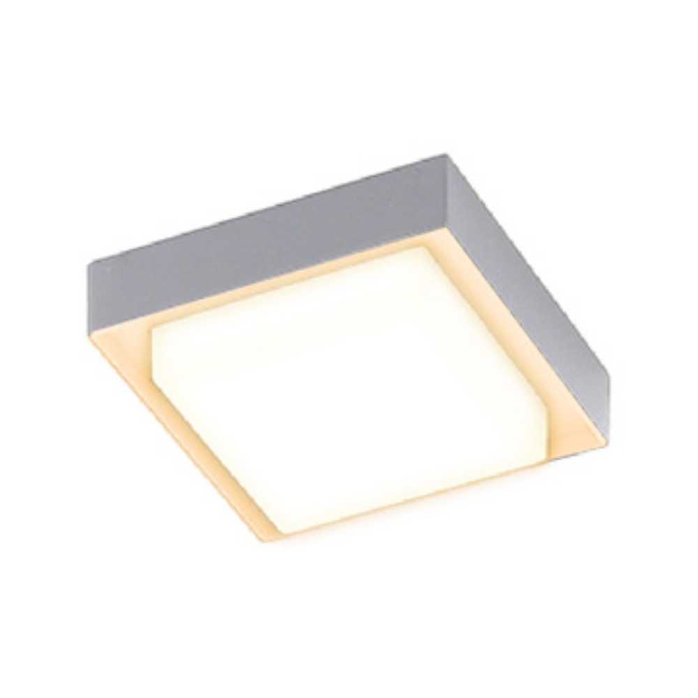 PLAFON CUADRO LED SOBREP. TECHO 15W/127V. 3000K A PBA. VAPOR ALUM. GRIS OKAB I