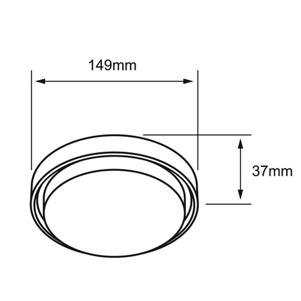 PLAFON LED SOBREP. TECHO 15W/127V. 3000K ALUM. NEGRO NENQUE I