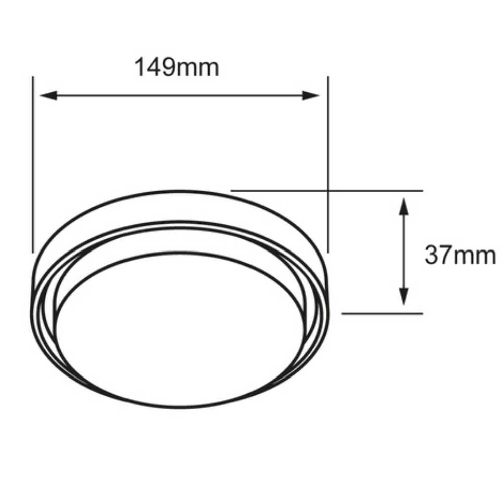 EXT PLAFONES LED 15W127V6500K NEGRO NENQUE I